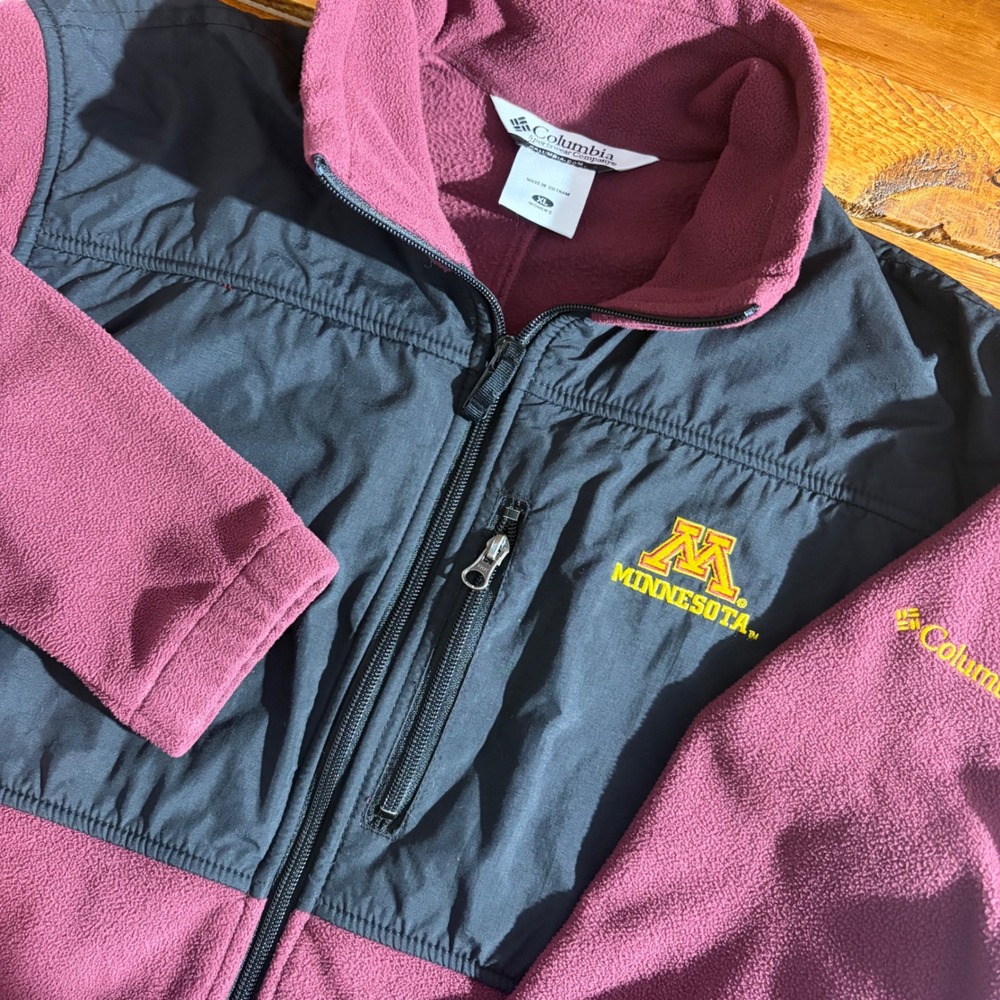 Minnesota Golden Gophers Columbia Fleece Jacket Women's XL Full Zip Sweatshirt
